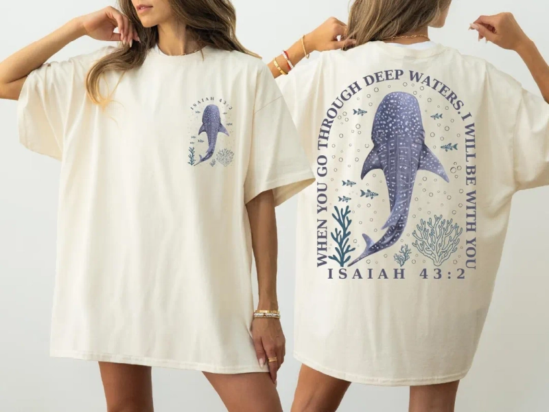 Comfort Colors Christian Shirt: Isaiah 43.2 Shirt, Bible Verse Tee, Faith Based , Church Team - Etsy