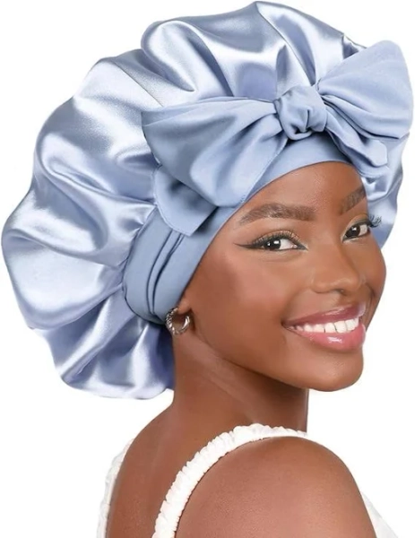 YANIBEST Double Layer Soft Satin Bonnet for Sleeping, Adjustable Hair Wrap | Reduce friction, Prevent Frizz for Natural Wave Curly Hair, Non-slip Tie
