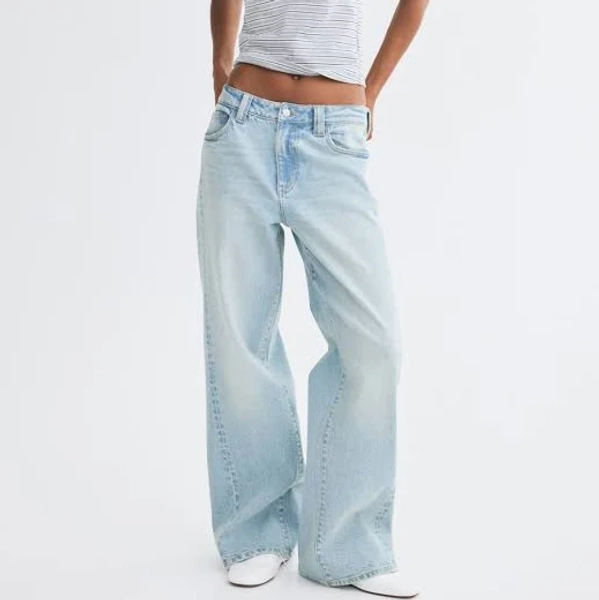 H&M Ladies Wide-Leg High-Waist Jeans