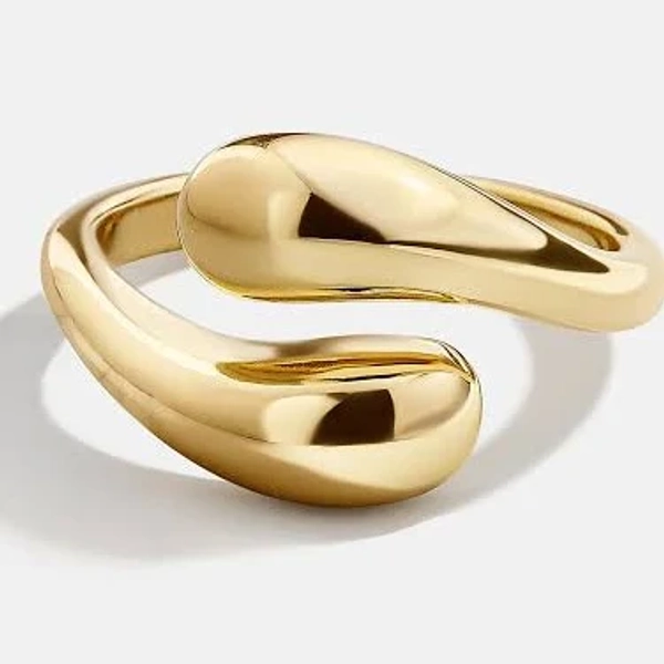 BaubleBar Women's Bridget Open Twist Teardrop Wrap Statement Ring