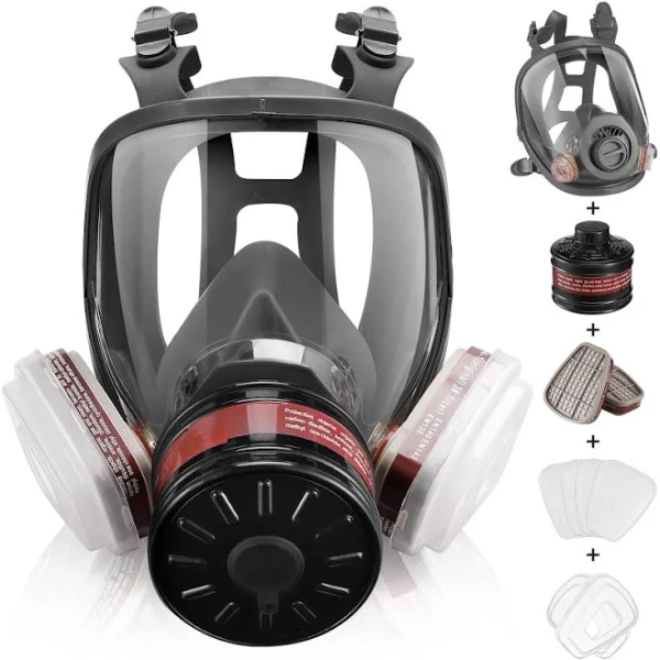 Full Face Reusable Respirator Gas Mask