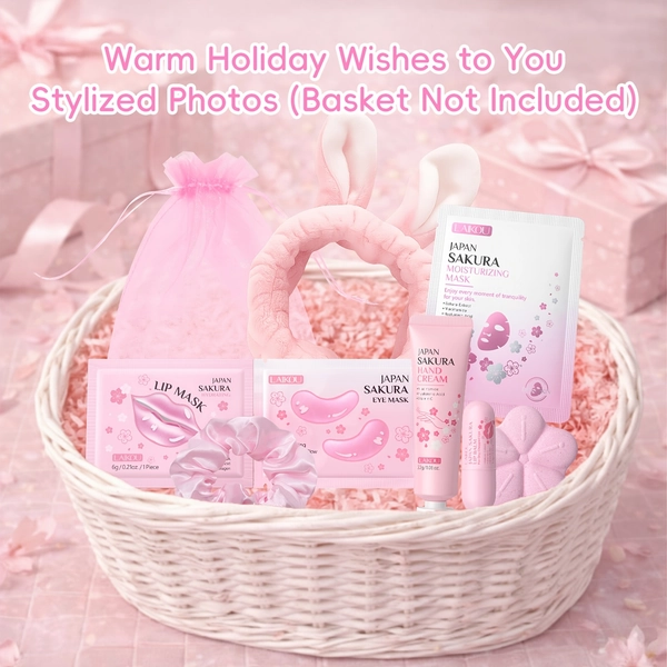 Sakura Skincare Gift Sets Feature Face, Eye, And Lip Masks, Lip Balm, Hand Cream Bath Bombs, Hair Ties, And a Charming Hairband, Making It a Perfect Birthday Present for Teenage to Help Soften And Smooth Their Skin