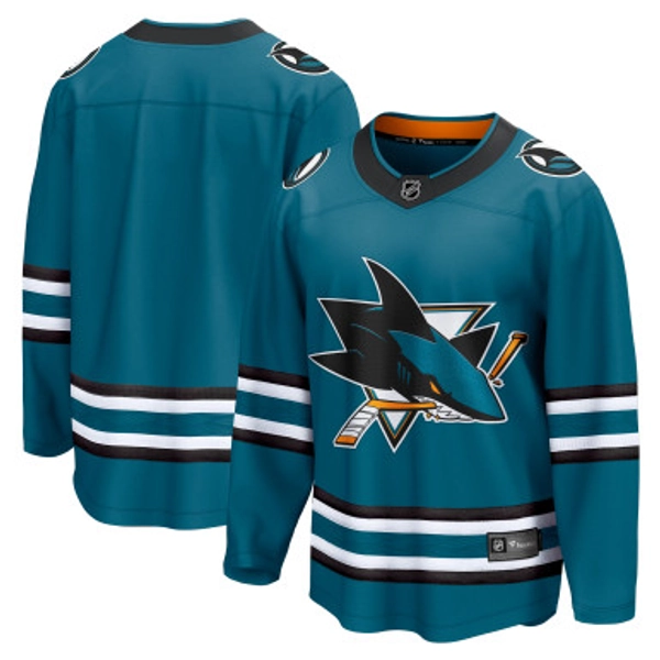 Men's San Jose Sharks Fanatics Evolve Home Teal Replica Jersey
