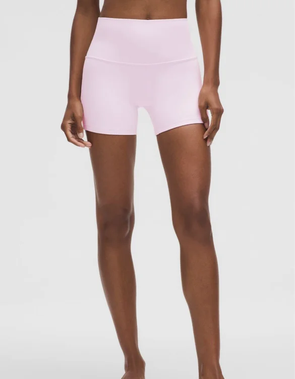 Light Pink LuluLemon Biker short 4in”