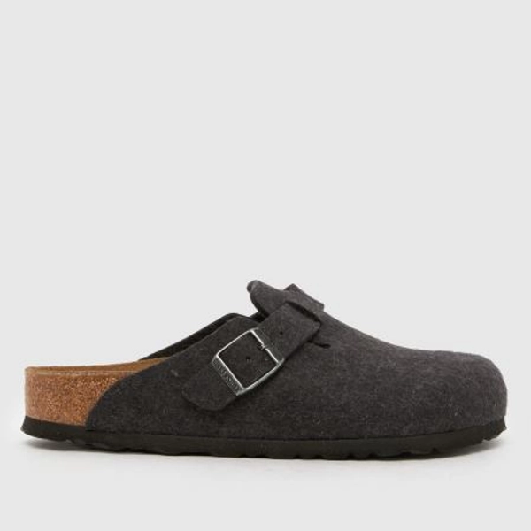 BIRKENSTOCK Boston Wool Felt Clog in Black