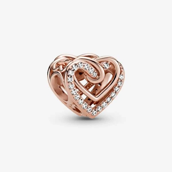 Pandora Sparkling Entwined Hearts Charm