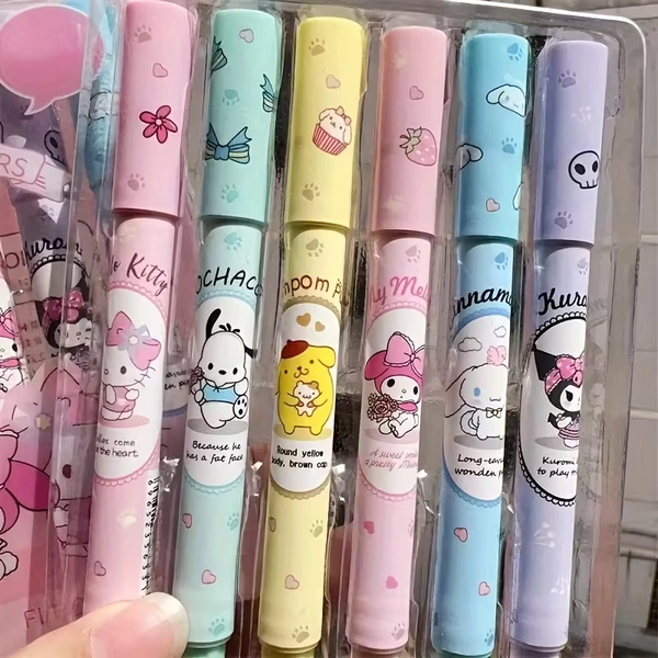 student use   brand highlighter set -6pcs,   highlighter, printed with    ,  , multifunctional marker, suitable for use by 14 years old and above, suitable for note taking and marking - arts, crafts & sewing - Temu