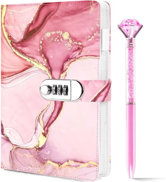 Koogel Diary With Lock For Girls Ages 8-12, A5 Journal With Lock 240