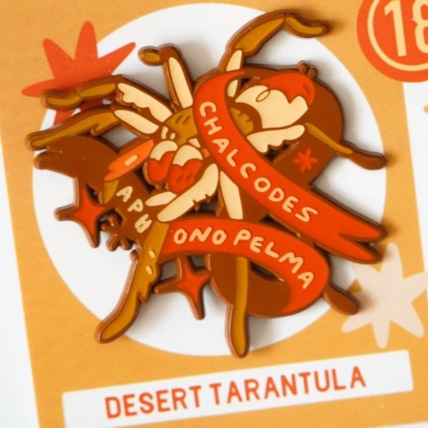 desert tarantula 2" enamel pin