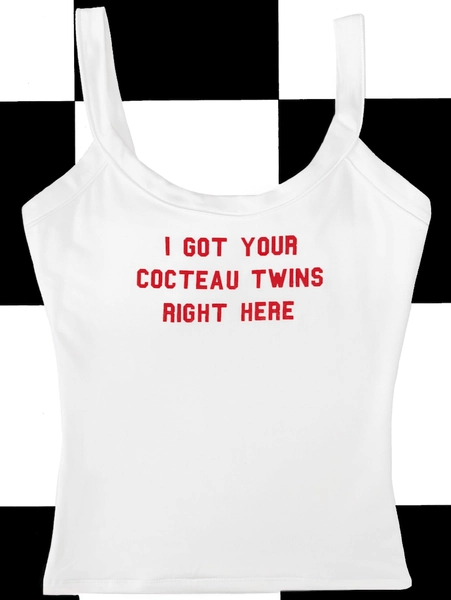 SWEET LORD O'MIGHTY! COCTEAU TWINS WHITE CAMI