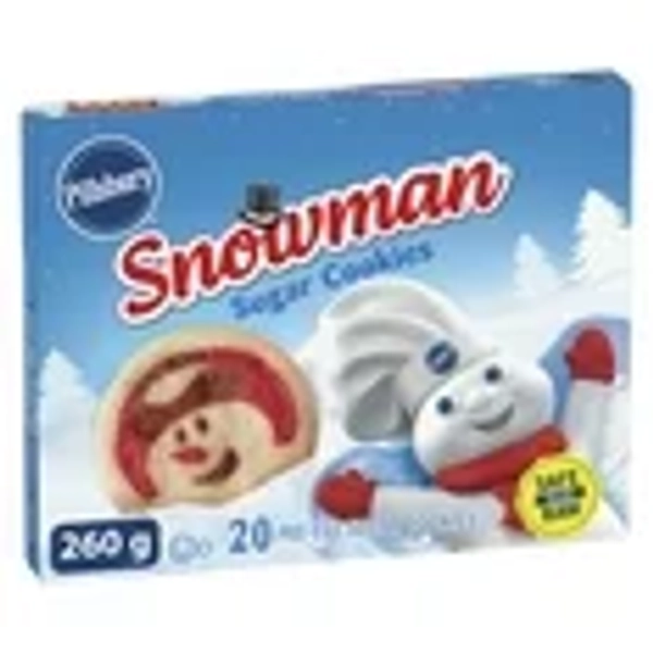 Pillsbury™ Ready to Bake!™ Sugar Cookies Snowman, 20 Pre-cut Sugar Cookies, 260 g