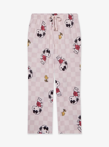 Peanuts Snoopy Joe Cool & Woodstock Checkered Plus Size Sleep Pants - BoxLunch Exclusive