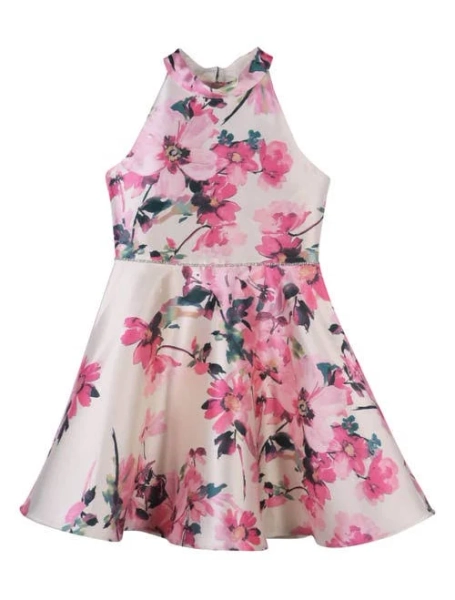 Zunie Kids Bow Back Mikado Party Dress