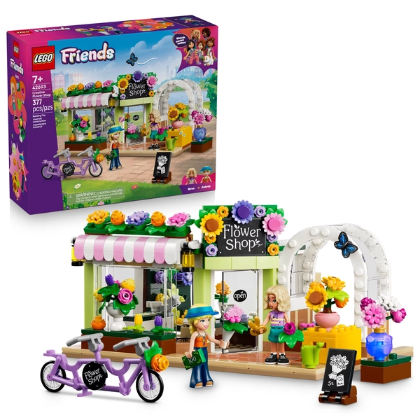 LEGO Friends Creative Flower Shop - Building Toy for Girls & Boys, Ages 7+ - Toy Figures & Playset for Kids - Includes 2 Minidolls - Gift for Birthdays - 42693 - Walmart.com