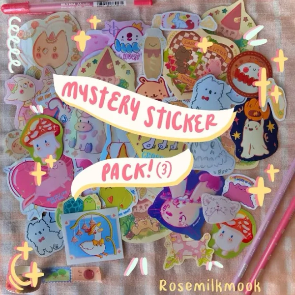 Cute stickers grab bag, kawaii cute mystery sticker grab bag, Mystery sticker pack, Random sticker pack, Sticker grab bag, Cute sticker pack