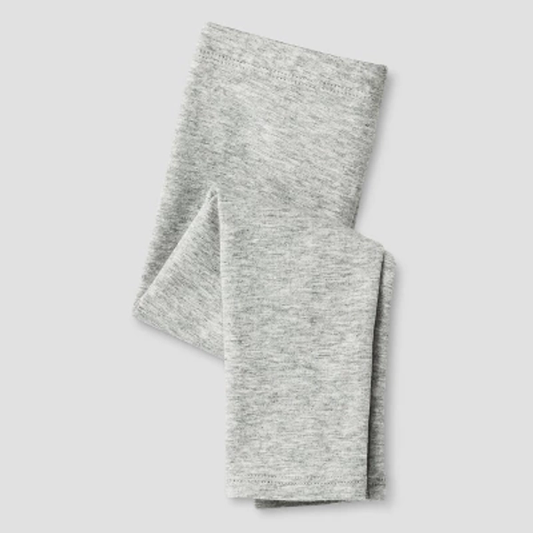 Toddler Girls' Solid Leggings - Cat & Jack™ Gray 3T: Cotton Spandex, Mid Rise, Ankle Length
