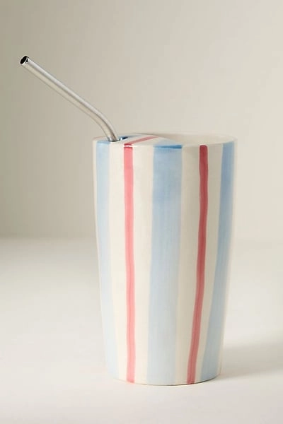 Daily Stripe Stoneware Demi Lid Sipper