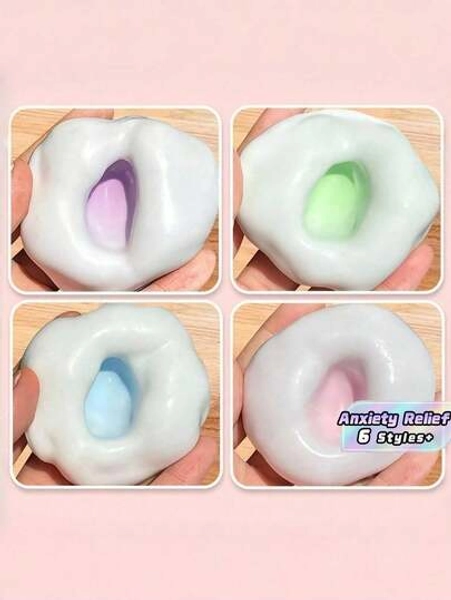 1/2/4 PCS Stress Relief Sensory Sand Balls 2026 New Adult Squeeze Toy Anxiety Relief Fidget Toy Portable Shapeable Handmade Sensory Balls Desk Toy For Adults Office Stress Ball Travel Stress Relief Gift For Men Women Sensory Toys Focus Tool Mindfulness Aid Calming Squeeze Ball Anti Stress Toy Hand Therapy Office Desk Decor - Size 1pc (Pink)