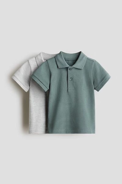2-Pack Cotton Polo Shirts