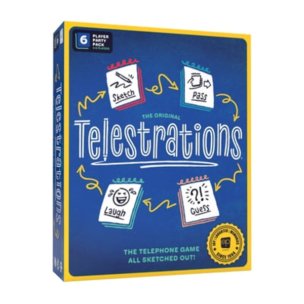 Telestrations 6 Player 2nd Edition Board Game, Award Winning Hilarious and Unpredictable Must Have Party Game With a New Look, Sketch What Your Read Then Guess What You Saw, 4-6 Players, Ages 10+