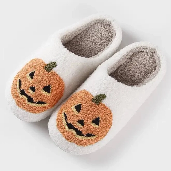 Cozy Halloween and Fall Pumpkin Slippers - Perfect for Spooky Season 6 - US Women