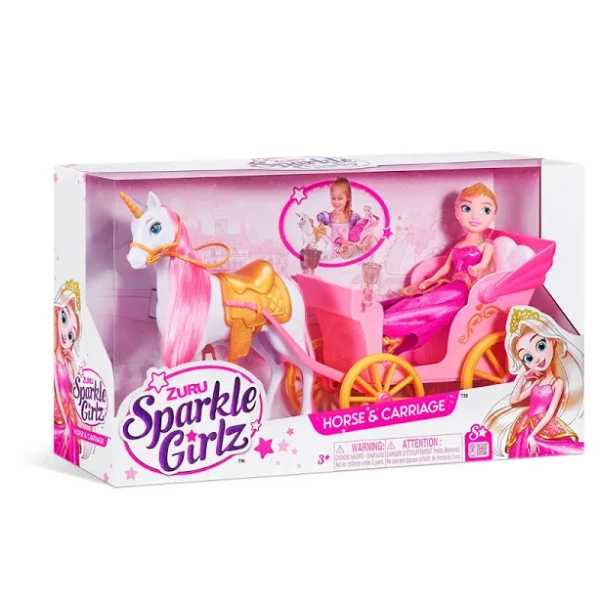 Sparkle Girlz Princess Unicorn & Carriage Set