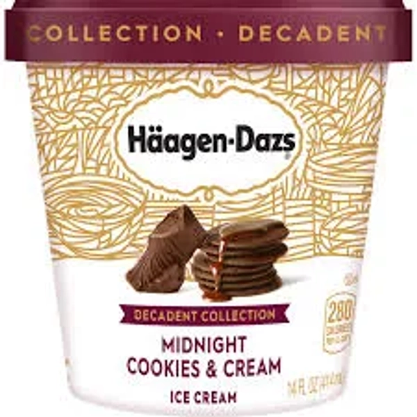 Haagen-Dazs Ice Cream, Midnight Cookies & Cream