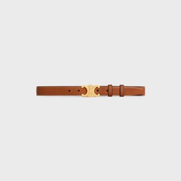 MEDIUM 25MM TRIOMPHE BELT IN NATURAL CALFSKIN - TAN | CELINE