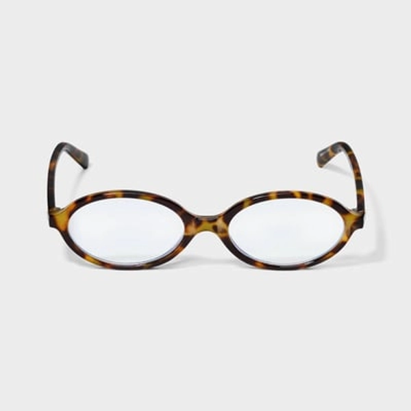 Women's Slim Plastic Oval Blue Light Filtering Glasses- Wild Fable™ Tort