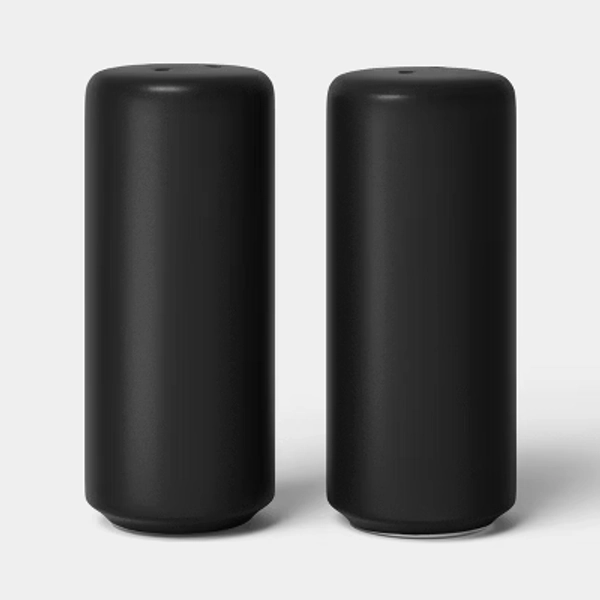 Stella Ceramic Salt and Pepper Shakers Black - Threshold™