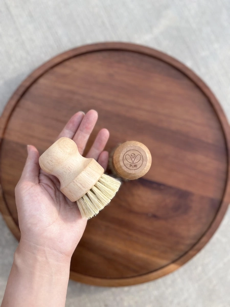Natural Sisal Dish Brush | Eco-Friendly Kitchen Scrub Brush | Plastic-Free Cleaning | Wood Handle