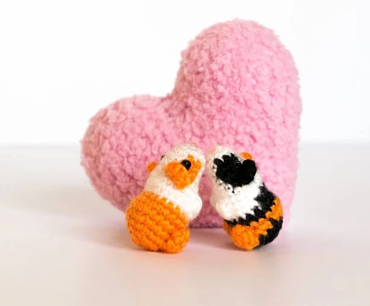 Mini Crochet Guinea Pig Dollhouse Miniatures, Micro Crochet Animal Hamster, Realistic Stuffed Animal