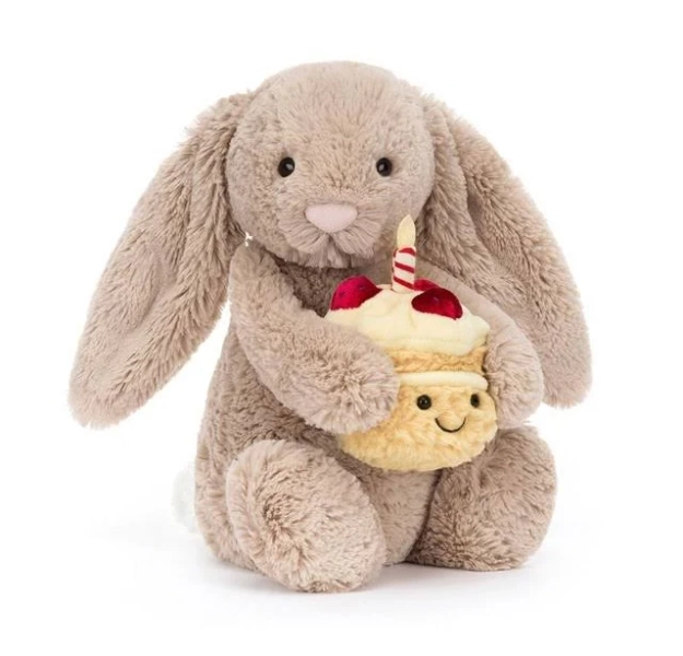 Jellycat Bashful Beige Bunny Birthday
