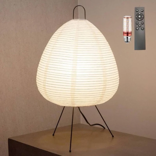 PARKER SLATER - Dimmable Japanese Paper Lantern Lamp, Japandi Ambient Light