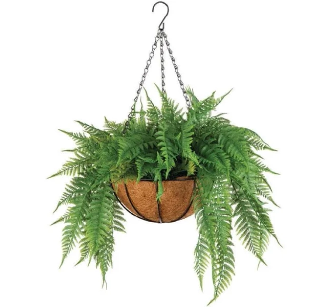 Naturae Decor Hanging Fern Artificial Plant