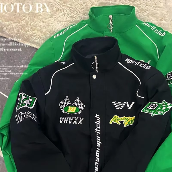 Motorcyclist Man Racer Baseball Uniform Racing Bike Embroidery Windbreaker Coat Spring Autumn Flight Stand-up Men Women  Jacket - AliExpress 200000343