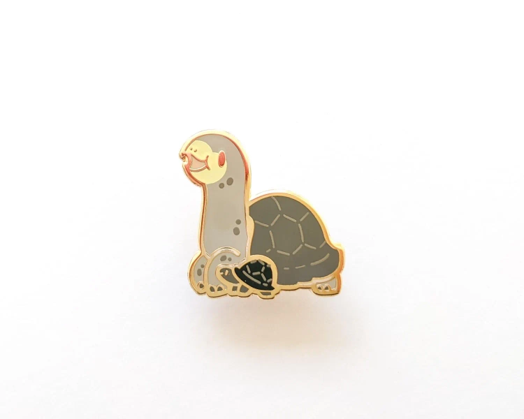 Galapagos Tortoise - Tiny Reptile Enamel Pins