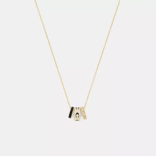 Repeated C Rondelle Necklace