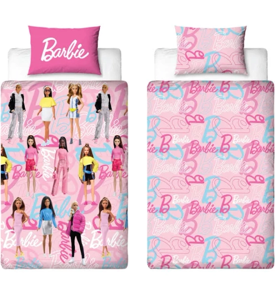Barbie Pink Kids Bedding Set