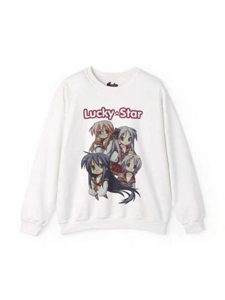 Kawaii Cutecore Sweatshirt - Lucky Star!! Shirt - Jojifuku High School Comedy Anime Tshirt