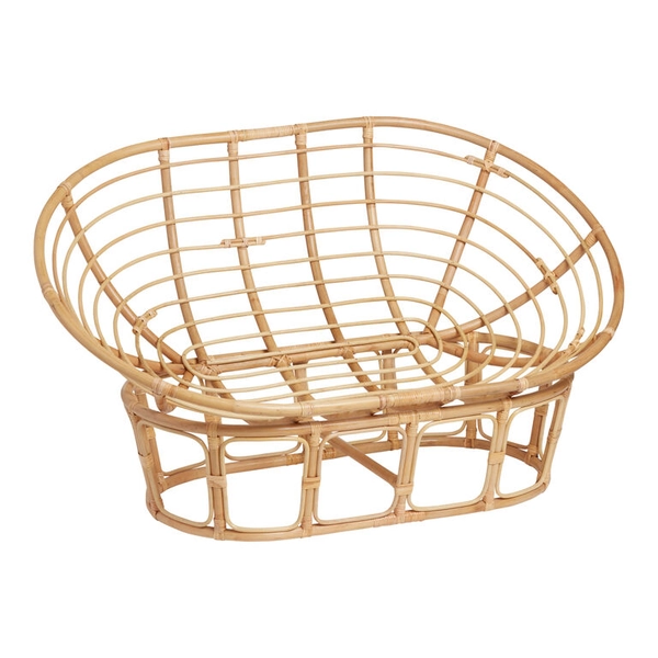 Natural Rattan Double Papasan Chair Frame