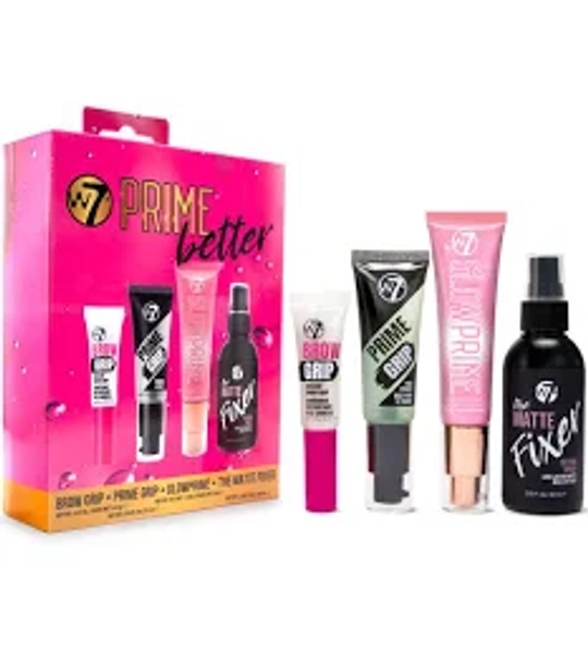 W7 Prime Better Gift Set 4 Piece Makeup Prime & Set Collection