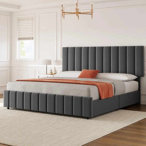 Ditchko Upholstered Slat Bed