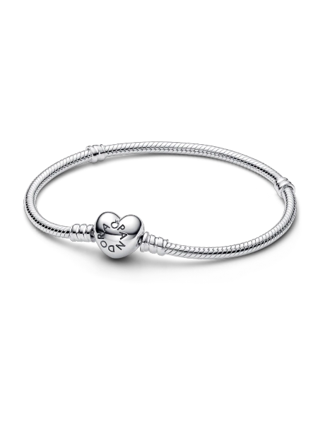 Moments Heart & Snake Chain Bracelet