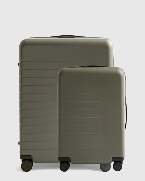 Small Carry-On & Large Check-In Suitcase Set in Black