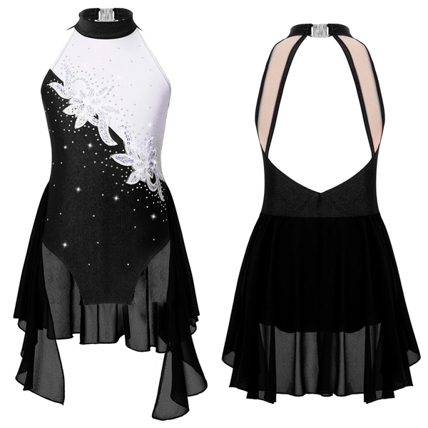 Yhong Collant De Balé Para Meninas Com Saia Brilhante Sem Mangas Ginástica E Dança | Shopee Brasil
