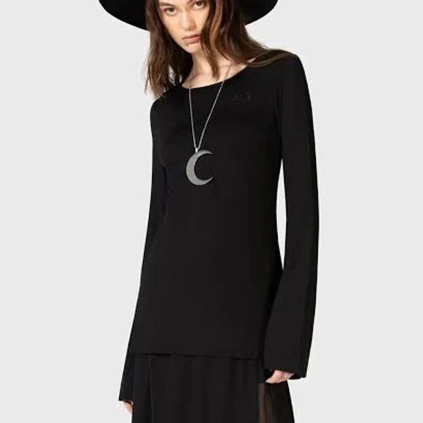 Killstar - Killstar x Kihilist - Echoed Darkness Tunic - Top - black - S - 95% Viscose, 5% Elastane,Jersey