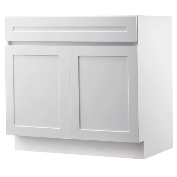 VEVOR Shaker Base Cabinet 24" D x 34.5" H Ready to Assemble Cabinet White | Wayfair