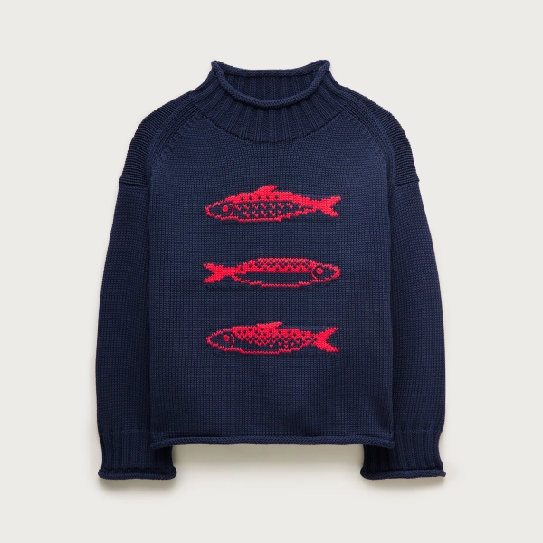 2025 Rollneck&trade; sweater with sardine intarsia