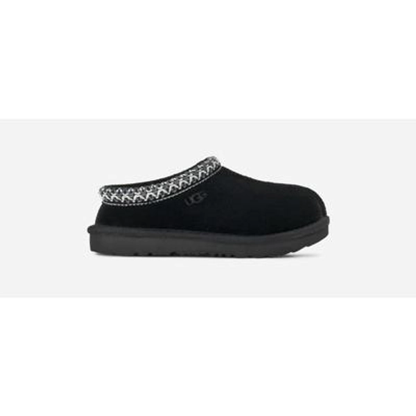 UGG® Kids' Tasman II Suede Slippers in Black/, Size 2K